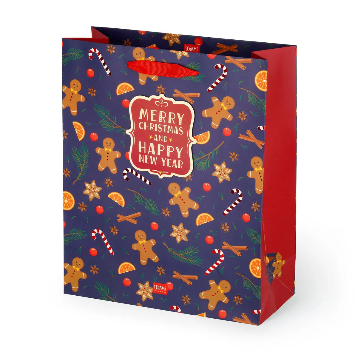 Weihnachtsgeschenktüte Lebkuchenmann Mittel - Legami