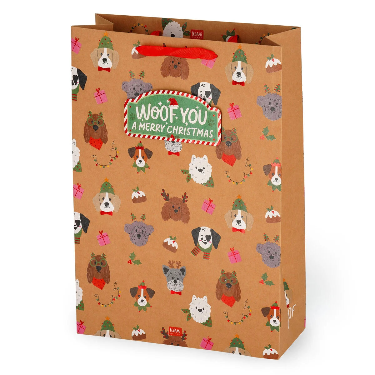 Weihnachtsgeschenktüte Hunde  Extra Groß - Legami