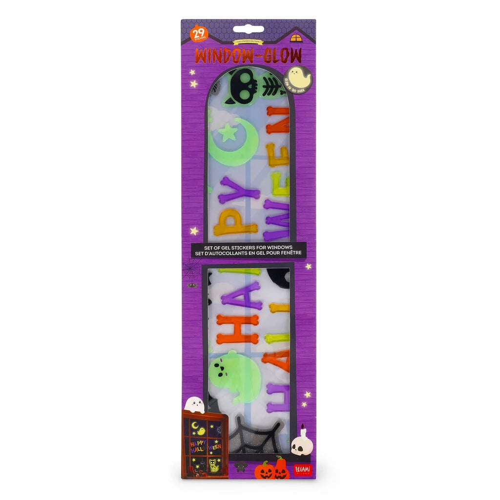 Set mit Gel-Fensteraufklebern - Windo-Glow Halloween