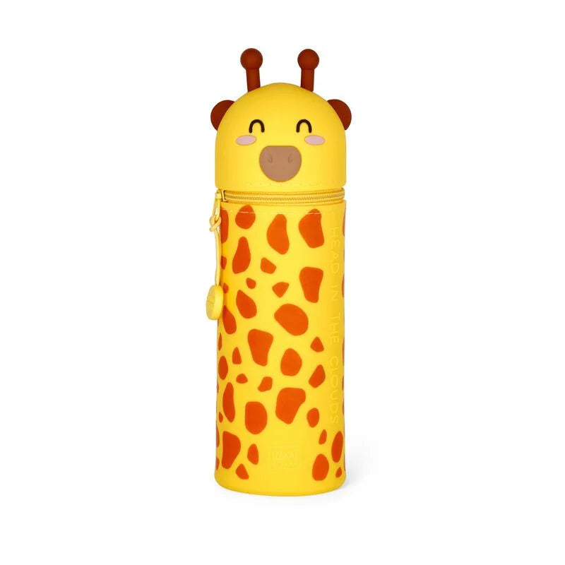 2-in-1-Federmäppchen aus Silikon - Kawaii - Giraffe