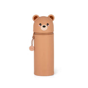 2-in-1-Federmäppchen aus Silikon - Kawaii - Bär