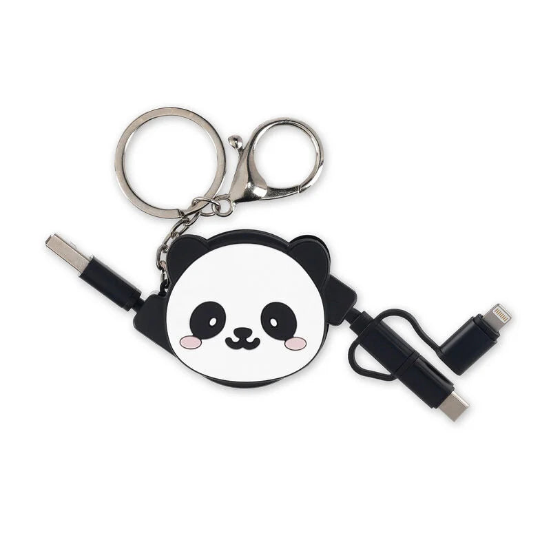 Panda Einziehbares 3-in-1-Ladekabel - Charge 'N Roll Legami