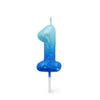 Geburtstagskerze Blau  Zahl 0-9 Tortenkerze - Happy Birthday Candle Legami