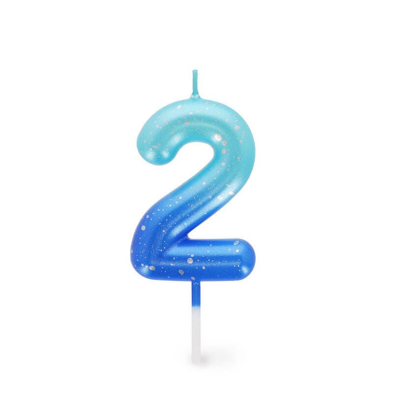Geburtstagskerze Blau  Zahl 0-9 Tortenkerze - Happy Birthday Candle Legami Kerze