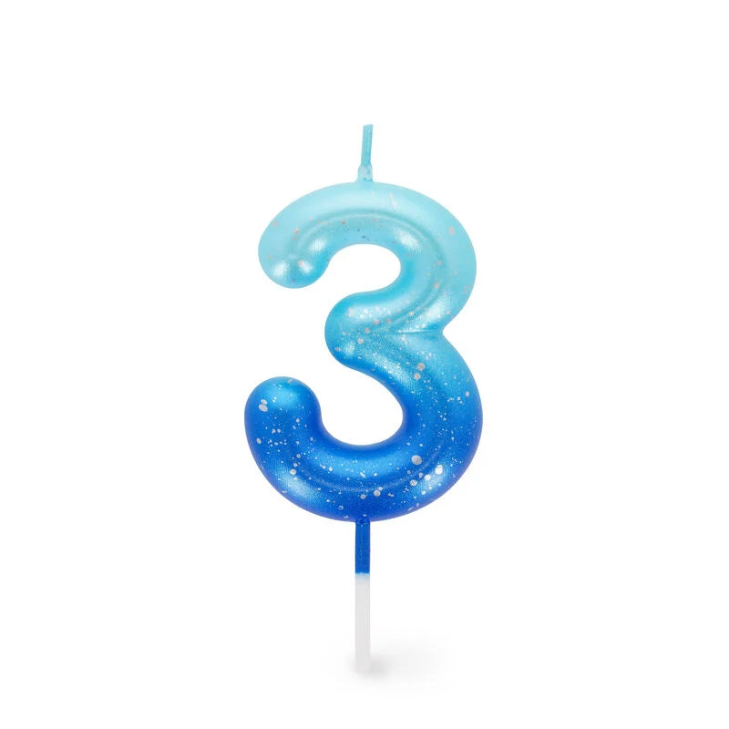 Geburtstagskerze Blau  Zahl 0-9 Tortenkerze - Happy Birthday Candle Legami Kerze