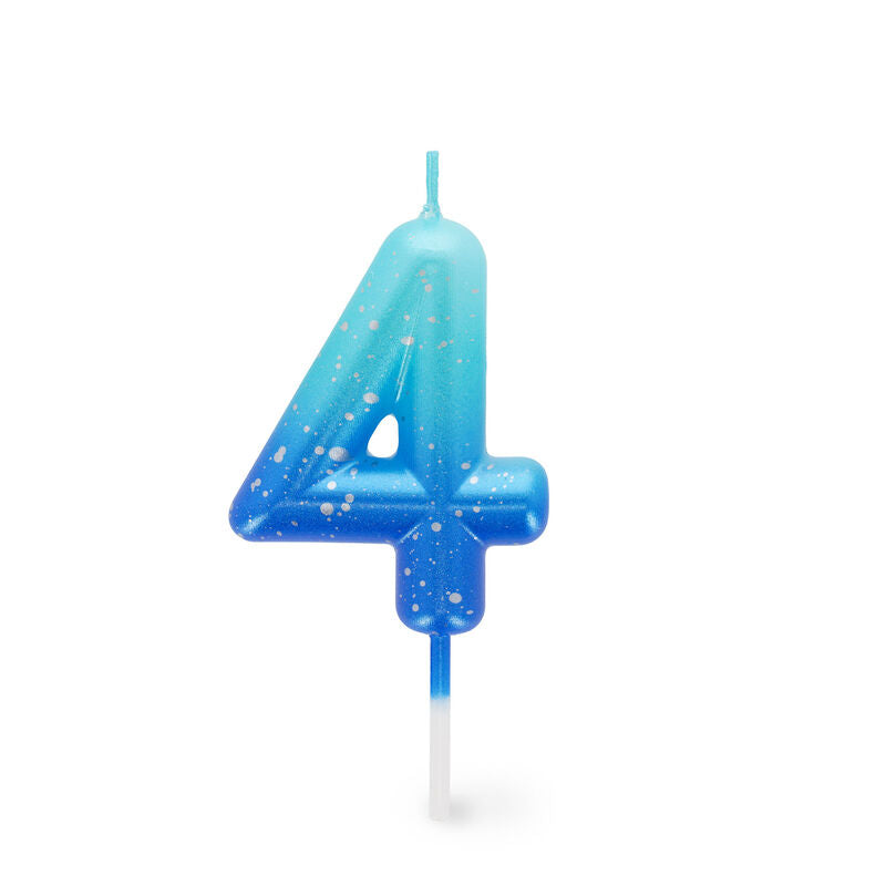 Geburtstagskerze Blau  Zahl 0-9 Tortenkerze - Happy Birthday Candle Legami Kerze