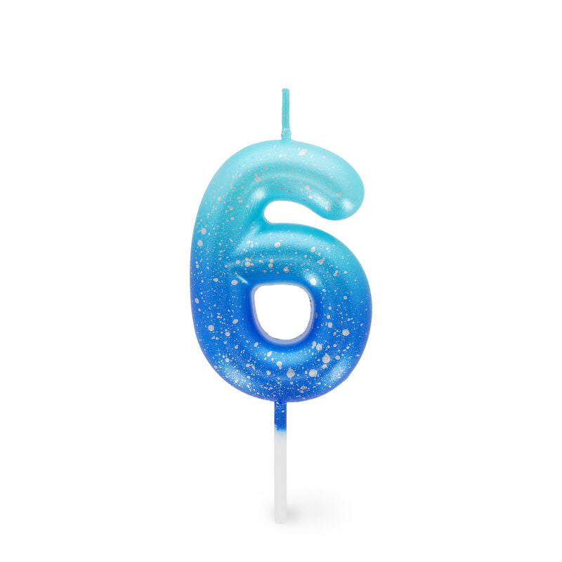 Geburtstagskerze Blau  Zahl 0-9 Tortenkerze - Happy Birthday Candle Legami Kerze