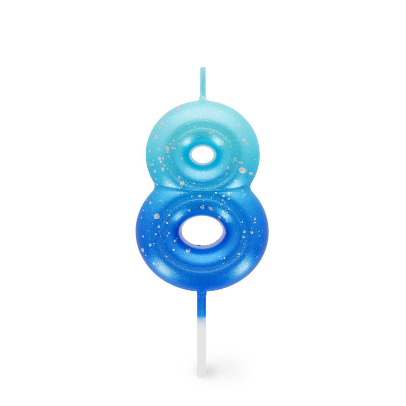 Geburtstagskerze Blau  Zahl 0-9 Tortenkerze - Happy Birthday Candle Legami Kerze
