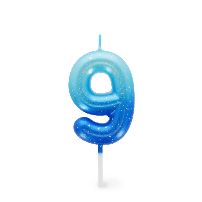 Geburtstagskerze Blau  Zahl 0-9 Tortenkerze - Happy Birthday Candle Legami Kerze
