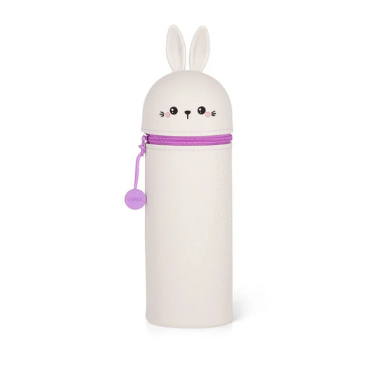 2-in-1-Federmäppchen aus Silikon - Kawaii - Hase
