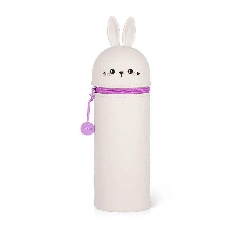2-in-1-Federmäppchen aus Silikon - Kawaii - Hase