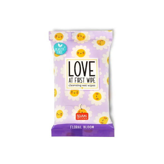 10 feuchte Reinigungstücher für Hände und Gesicht - Love At First Wipe