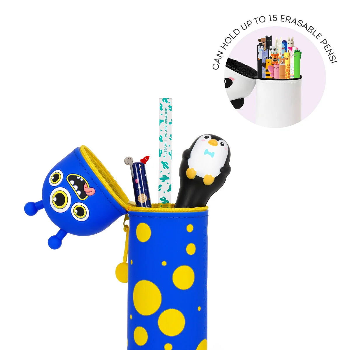 Monster - 2-in-1-Federmäppchen aus Silikon - Kawaii - Legami