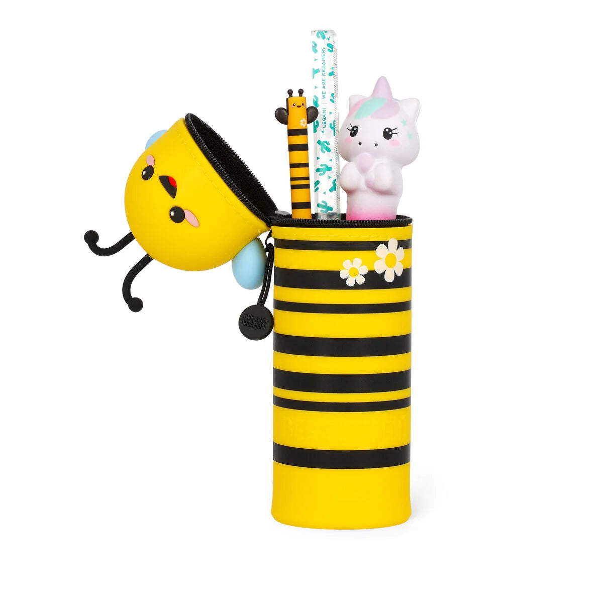 2-in-1-Federmäppchen aus Silikon - Kawaii - Bine