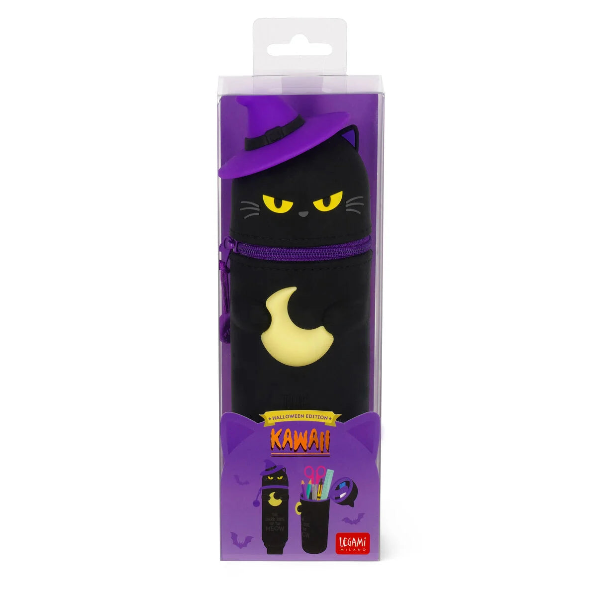 2-in-1-Federmäppchen aus weichem Silikon - Halloween - Kawaii Legami