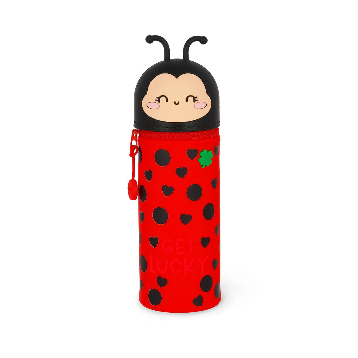 2-in-1-Federmäppchen aus Silikon Ladybug „Get Lucky“ - Erasable Pen- Legami