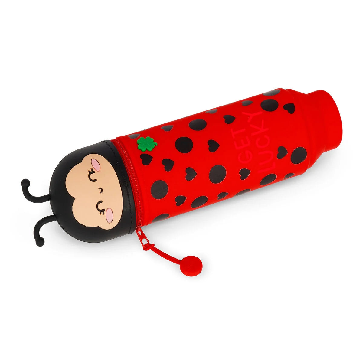 2-in-1-Federmäppchen aus Silikon Ladybug „Get Lucky“ - Erasable Pen- Legami