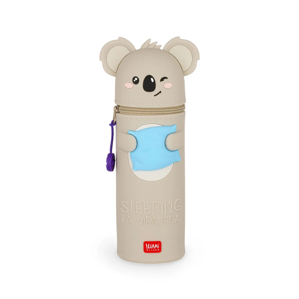 2-in-1-Federmäppchen aus Silikon Koala „Sleeping la Vida Loca“ - Kawaii Legami