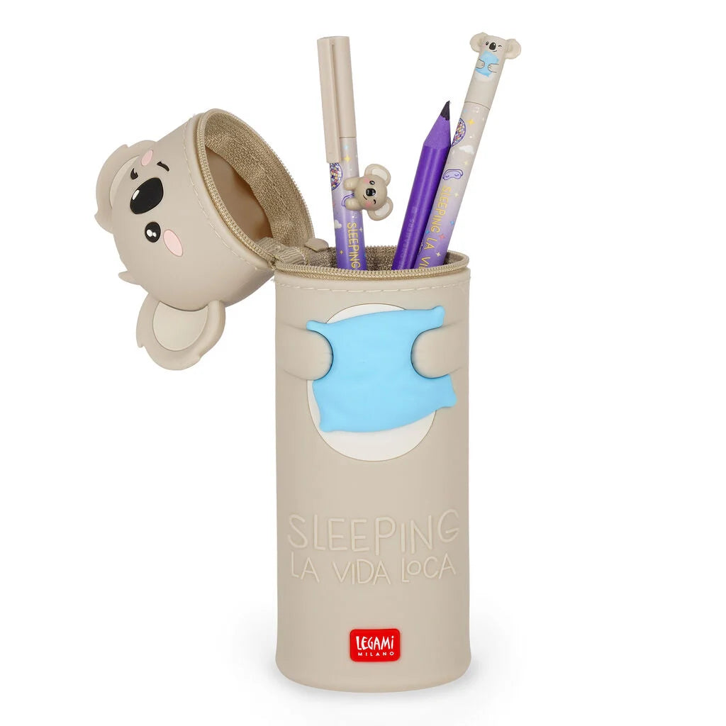 2-in-1-Federmäppchen aus Silikon Koala „Sleeping la Vida Loca“ - Kawaii Legami