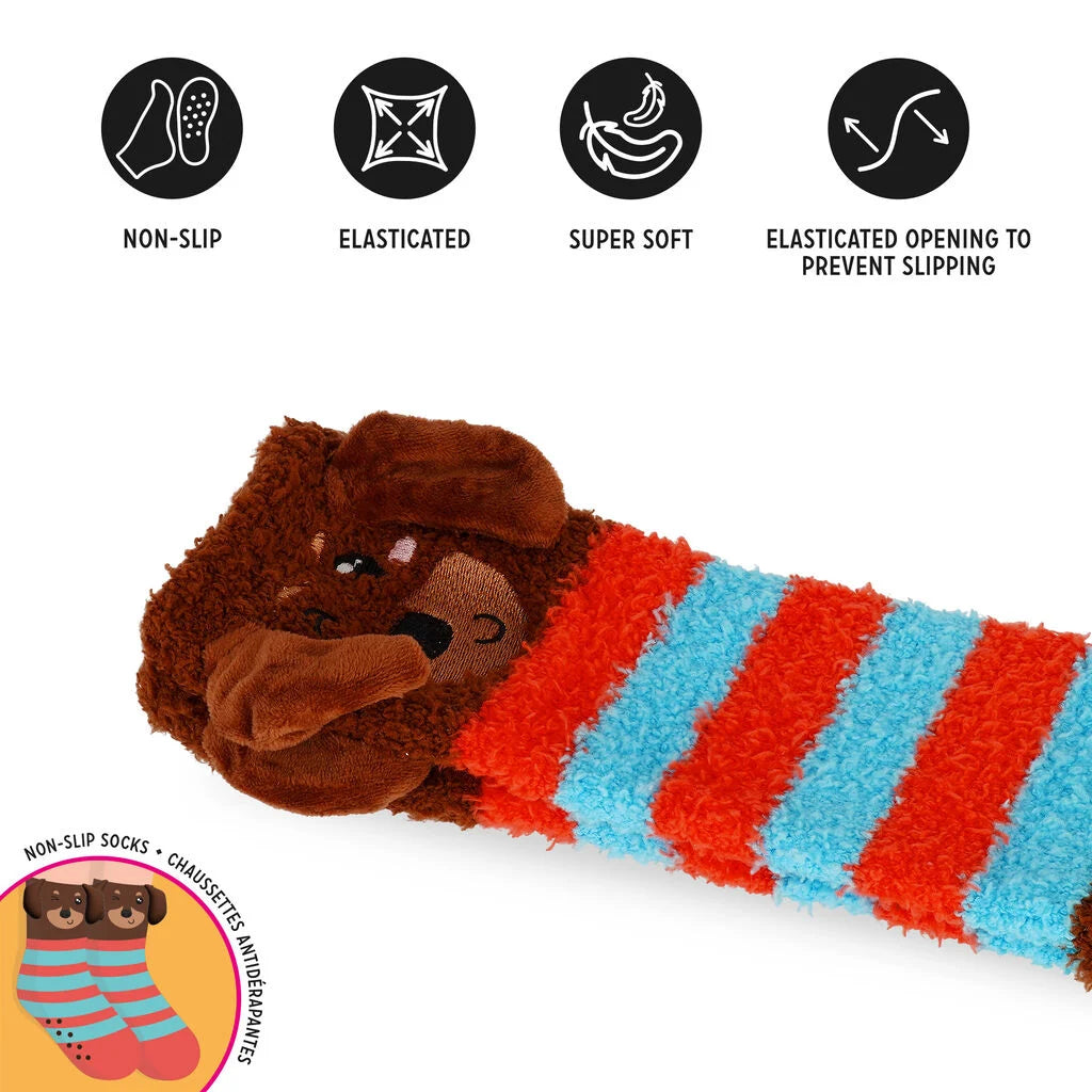 Rutschfeste Socken für Kinder Dachshund - It’s a Match! - Gr. 26-34 - Legami
