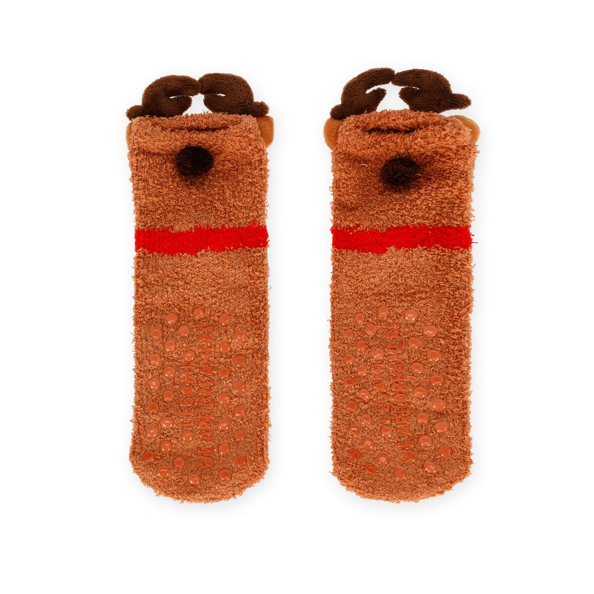 Rutschfeste Socken Rentier für Erwachsene Gr. 34-42   - It’s a Match! Legami ABS