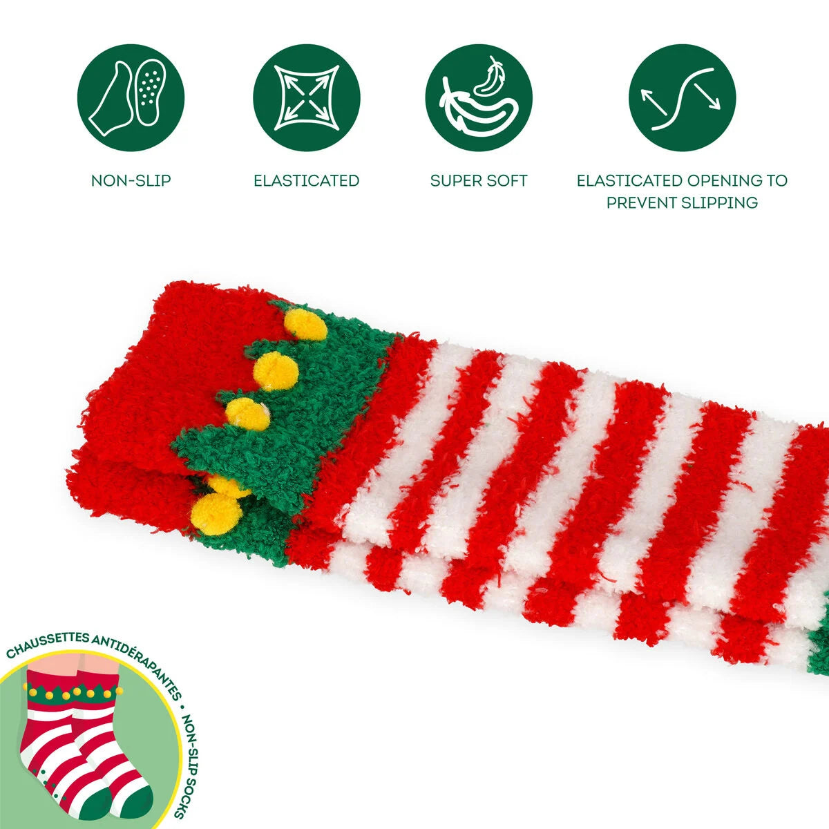 Rutschfeste Socken Elf  für Erwachsene Gr. 34-42  - It’s a Match! Legami ABS