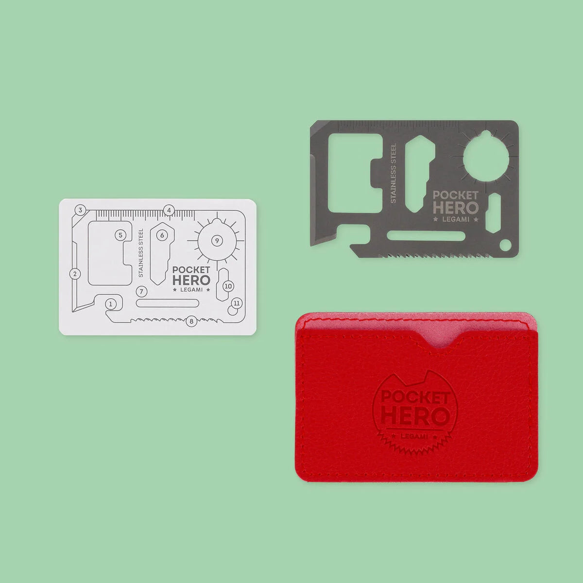 11-in-1-Multifunktionswerkzeug aus Stahl - SOS Pocket Hero