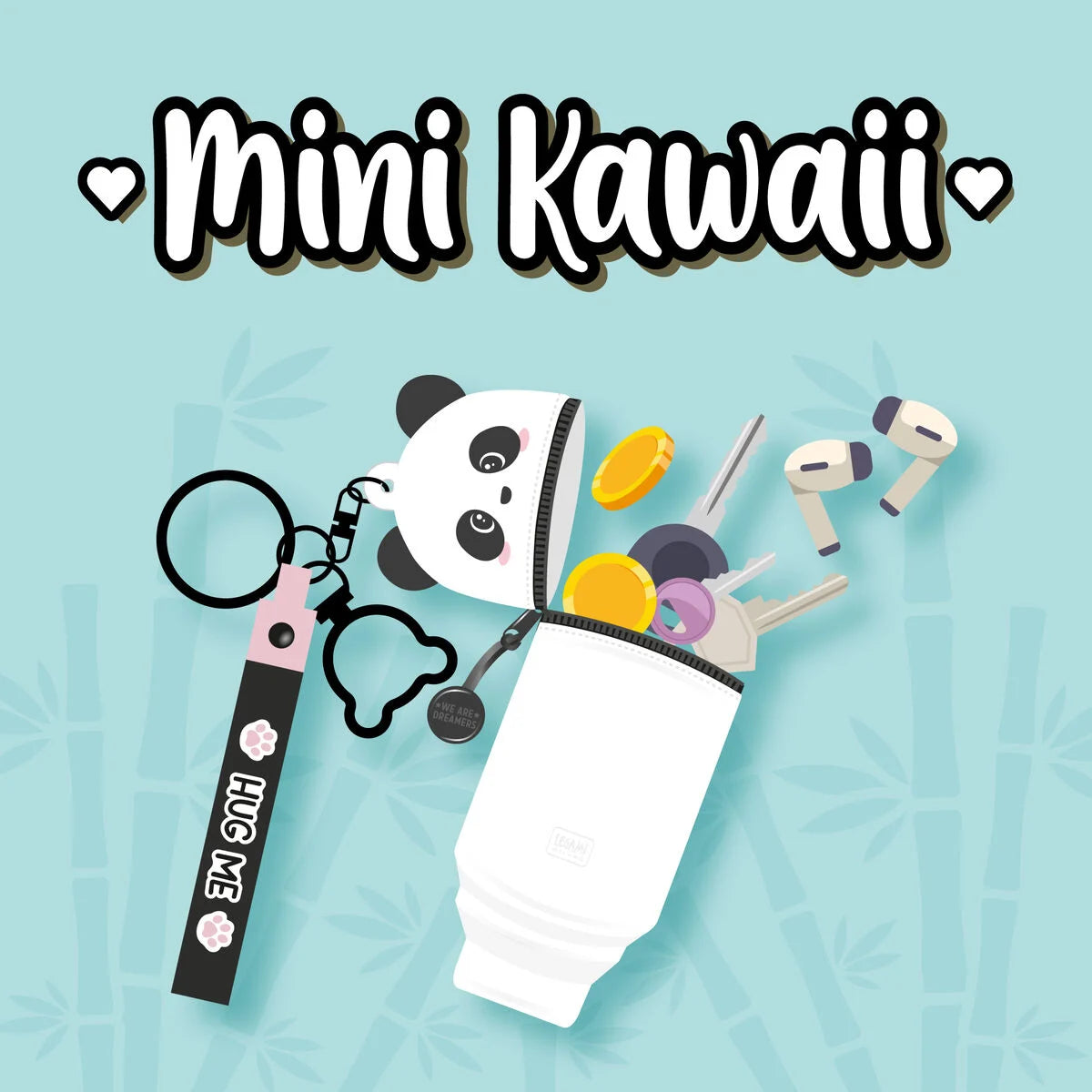 Mini Kawaii - Coin Purse With Key Ring -  Legami
