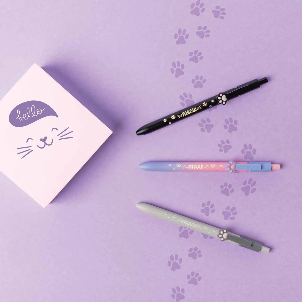 Kugelschreiber mit Kätzchenmotiv - Blaue Tinte - Meow Legami