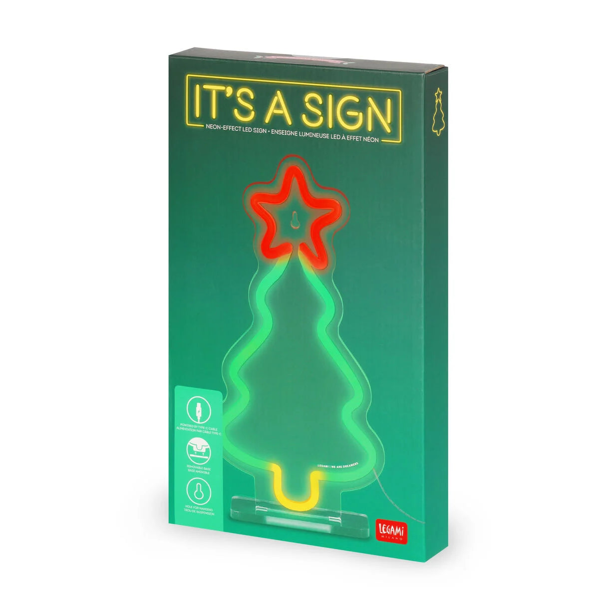 LED-Lampe mit Neoneffekt - Xmas Tree - It’s a Sign Legami