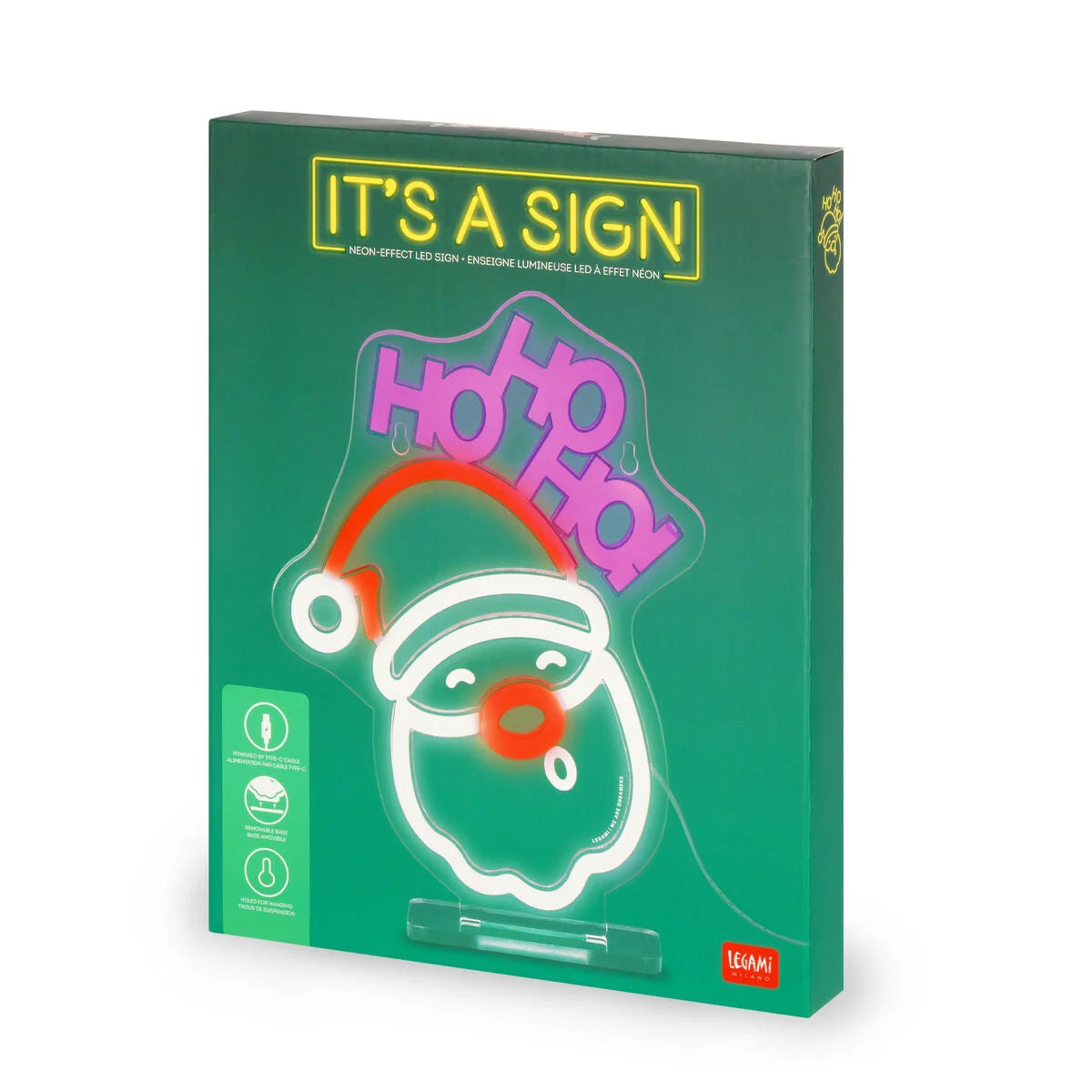 LED-Lampe mit Neoneffekt - Santa Claus - It’s a Sign Legami