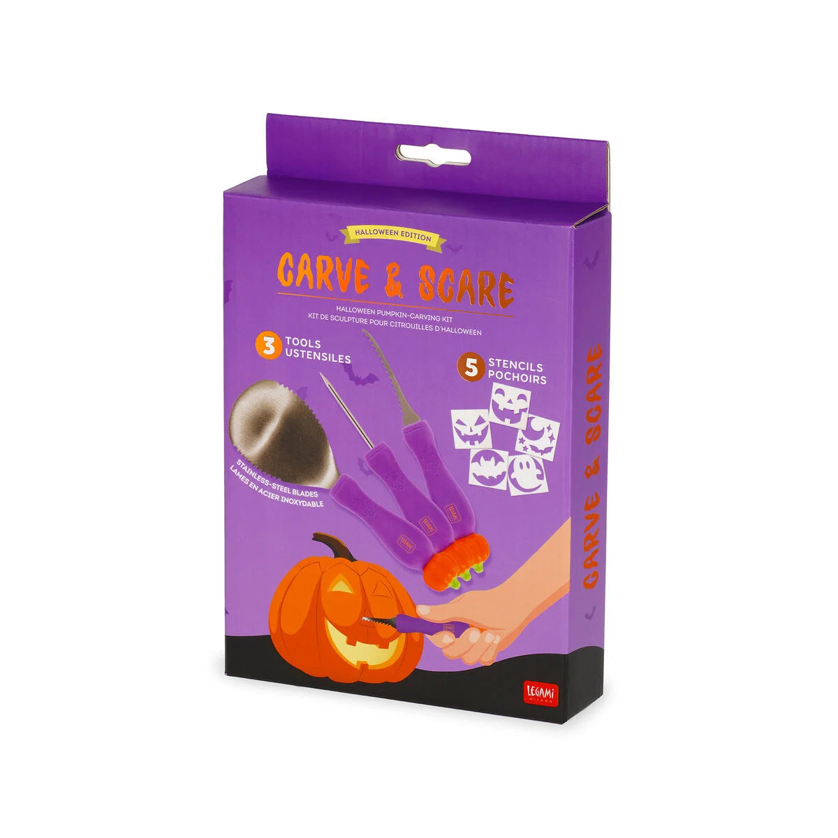 Halloween -Kürbisschnitzset - Carve & Scare -  Legami