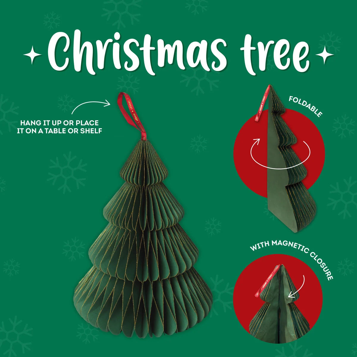 Falt-Weihnachtsbaum aus Papier Legami