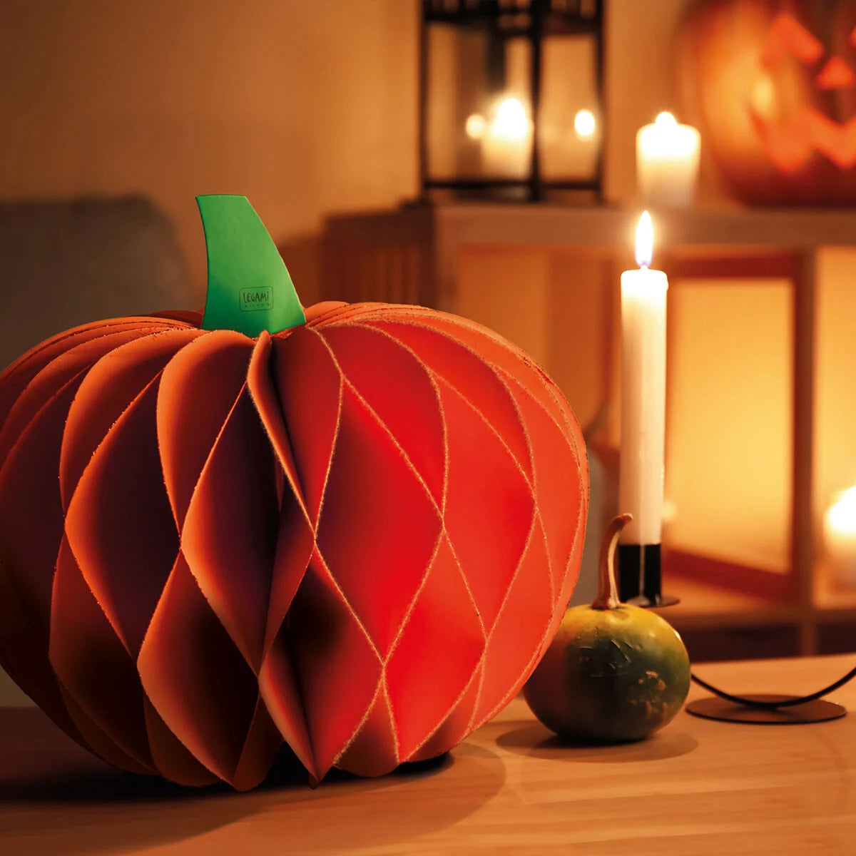 Faltbarer Halloween -Kürbis aus Papier - What a Pumpkin! Legami