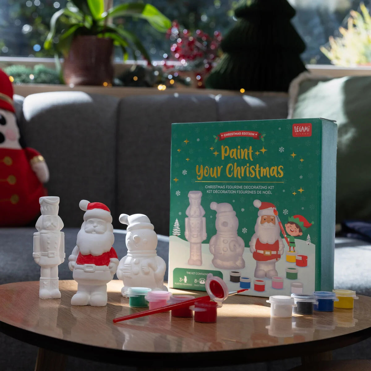 Weihnachtsfiguren-Dekorationsset - Paint Your Christmas Legami
