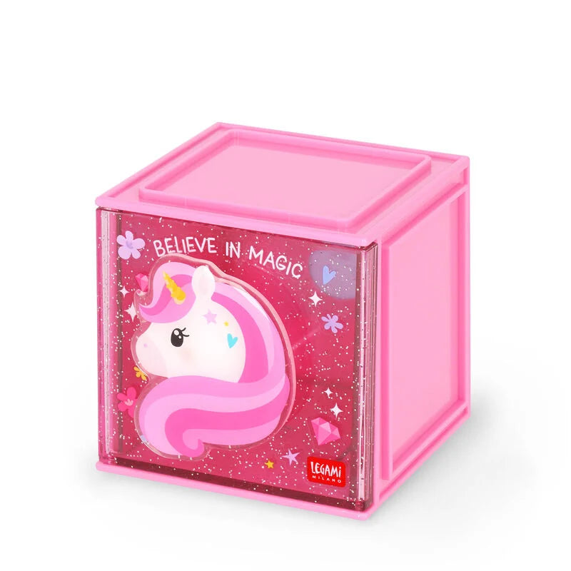 Einhorn Erweiterbare Schreibtischbox - Cutie Cube Legami