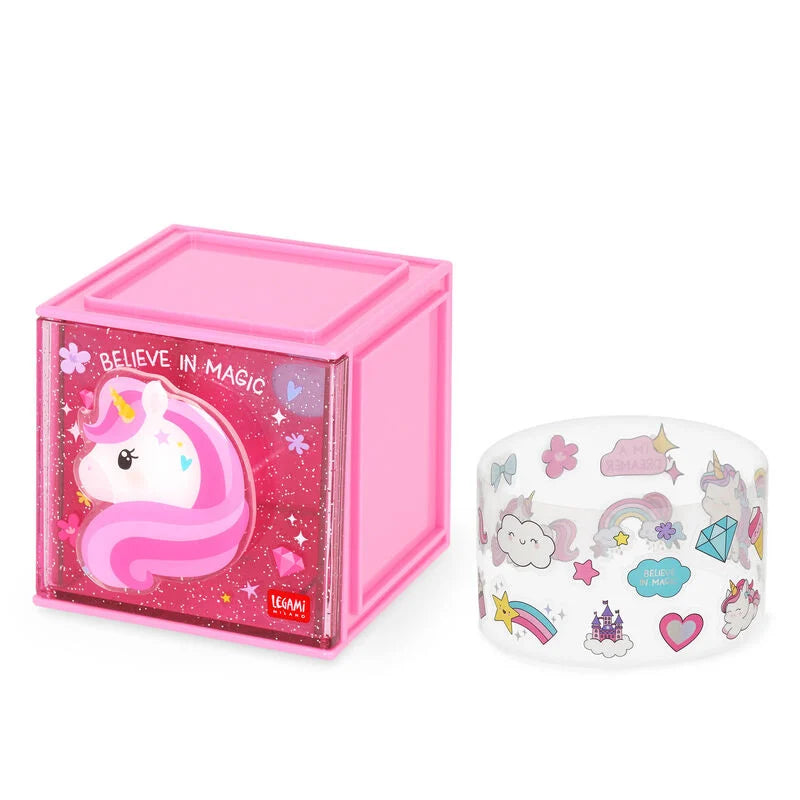 Einhorn Erweiterbare Schreibtischbox - Cutie Cube Legami