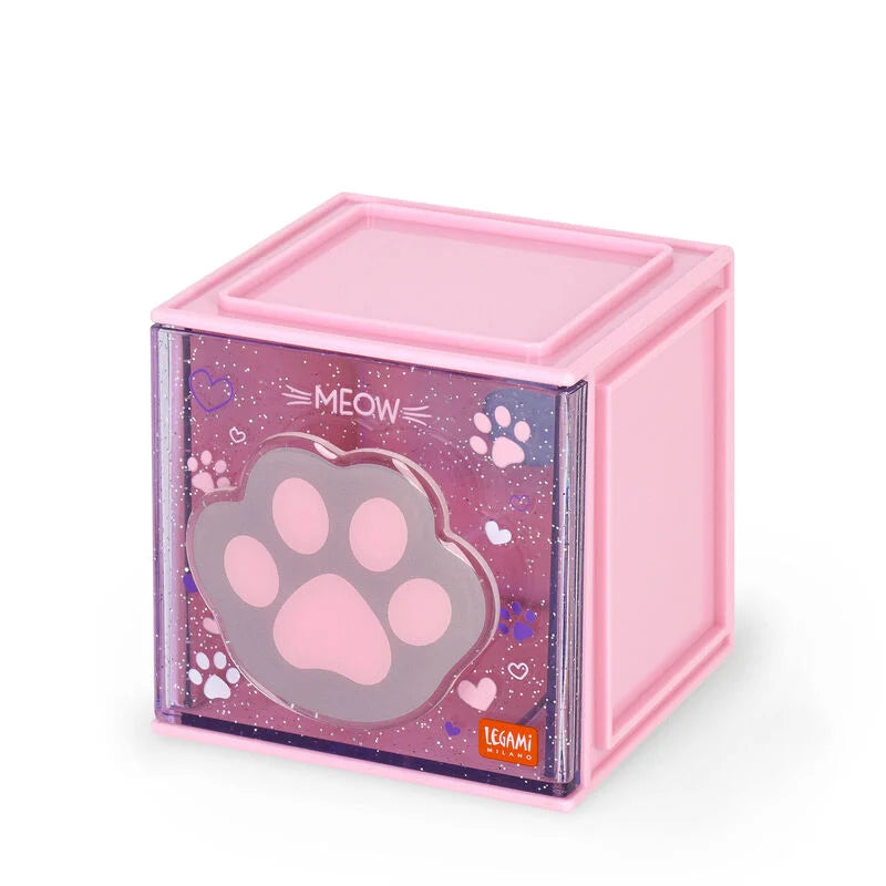 Katze Erweiterbare Schreibtischbox - Cutie Cube Legami