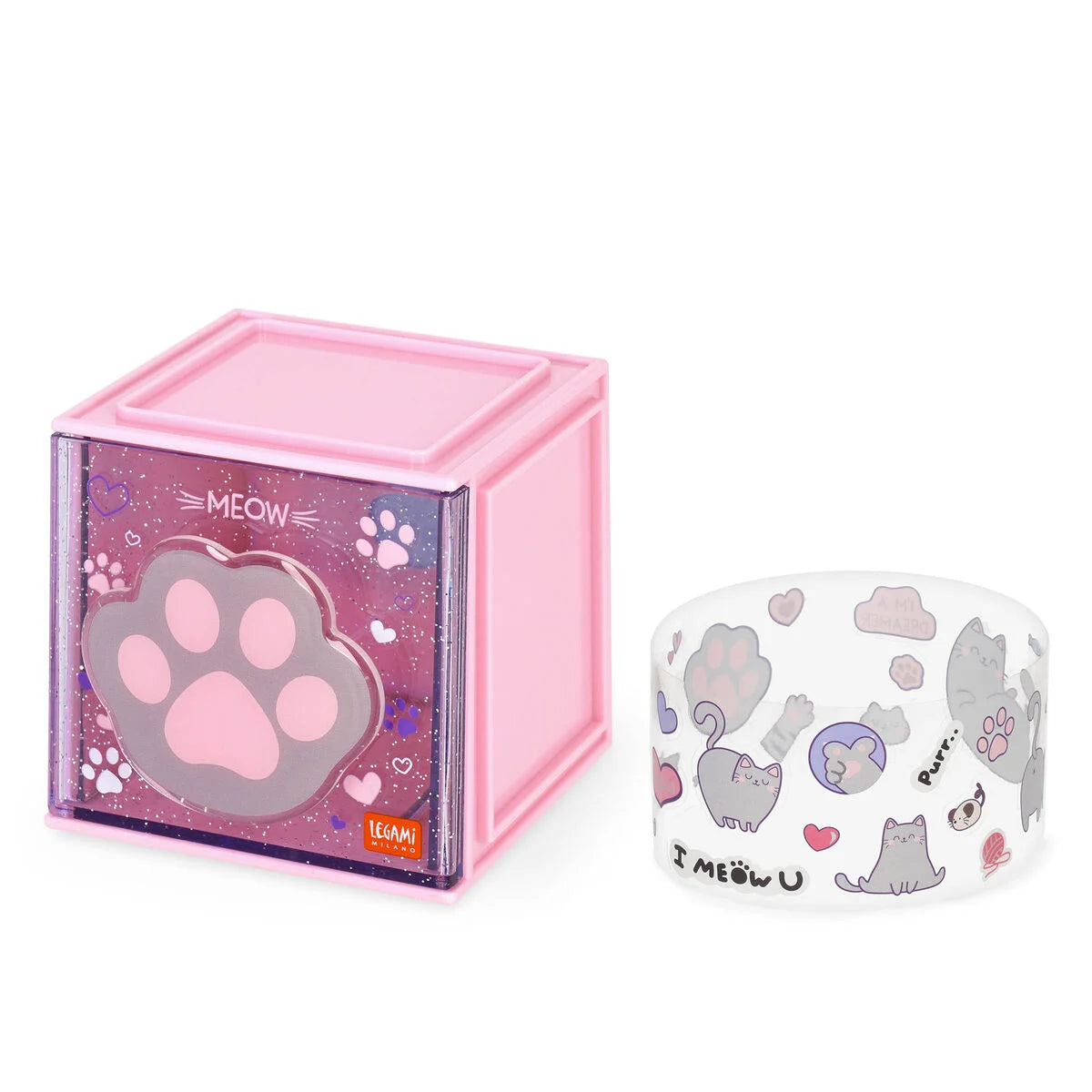 Katze Erweiterbare Schreibtischbox - Cutie Cube Legami