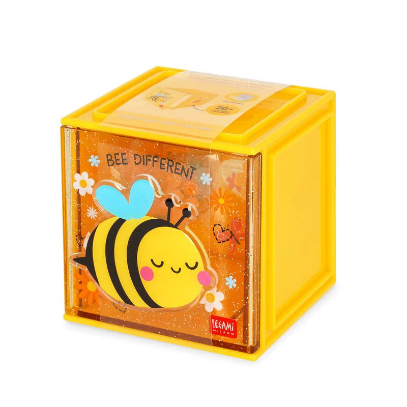 Biene Erweiterbare Schreibtischbox - Cutie Cube Legami