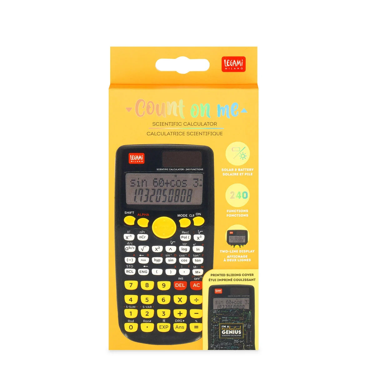Wissenschaftlicher Taschenrechner  Genius - Count on me - Calcoolator Legami