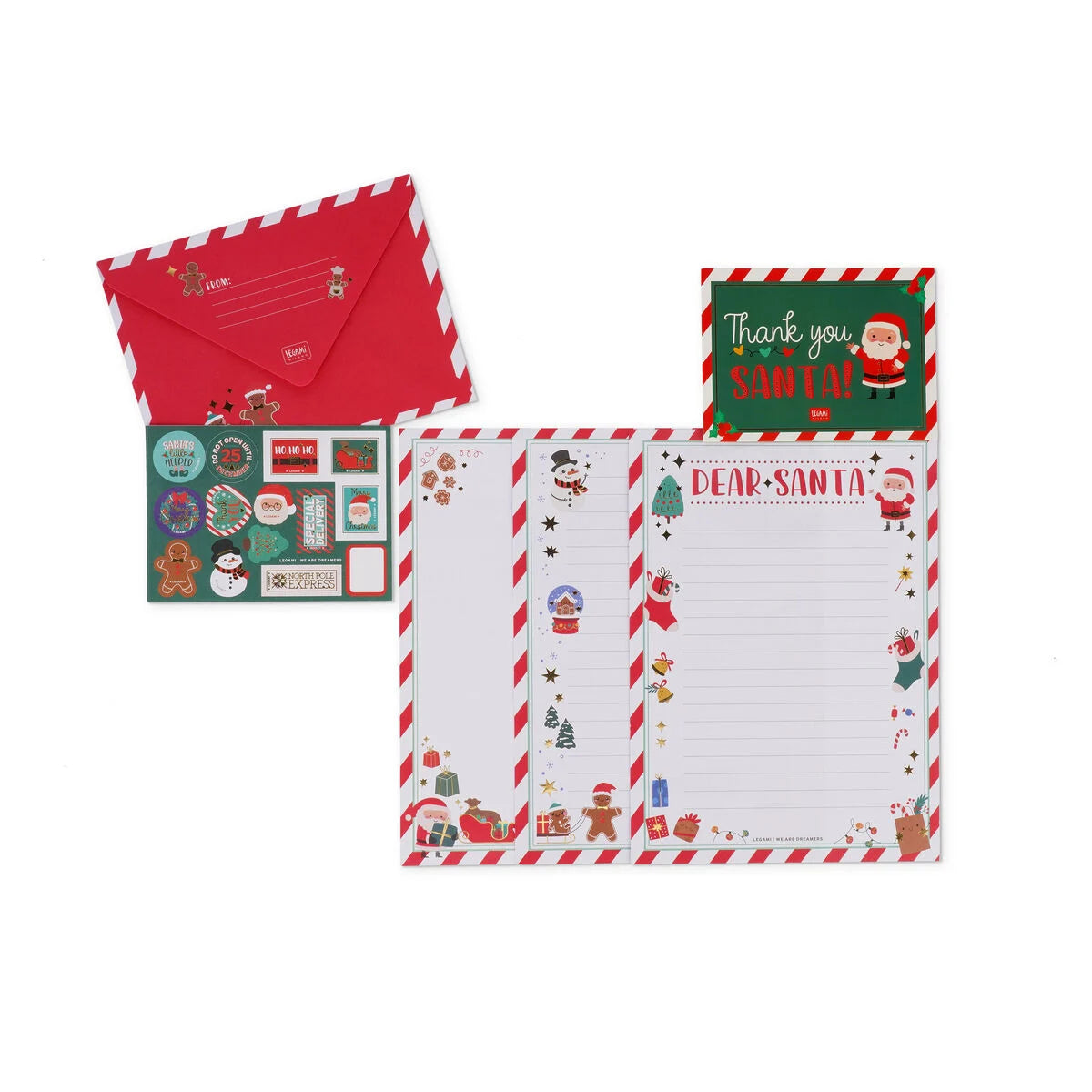 Set für Brief an den Weihnachtsmann Legami