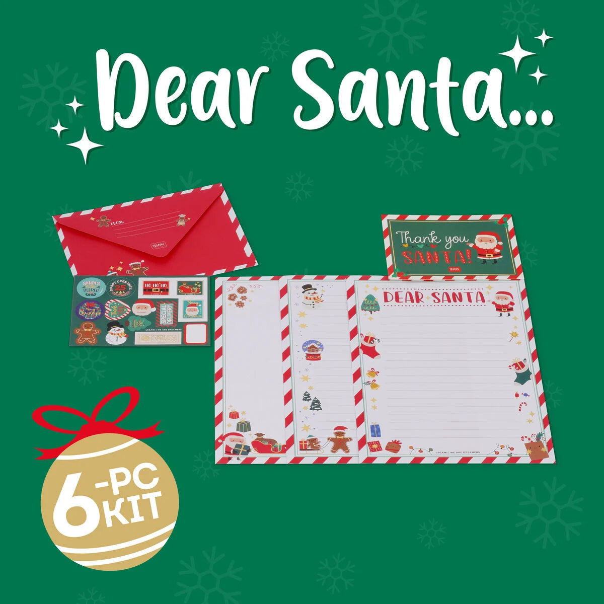 Set für Brief an den Weihnachtsmann Legami