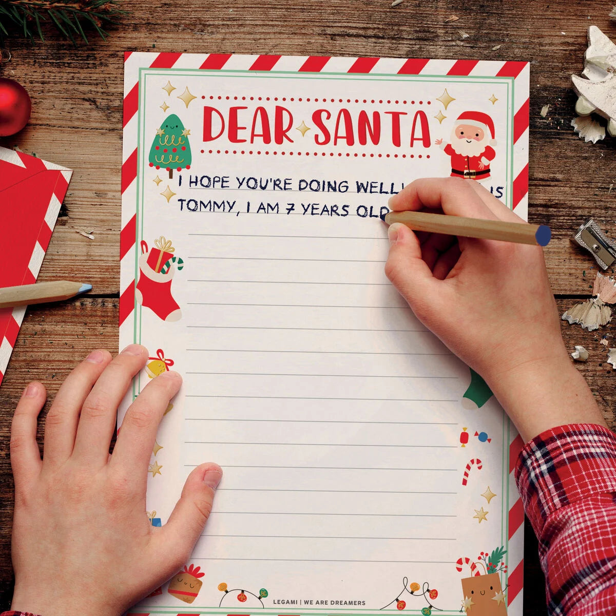 Set für Brief an den Weihnachtsmann Legami