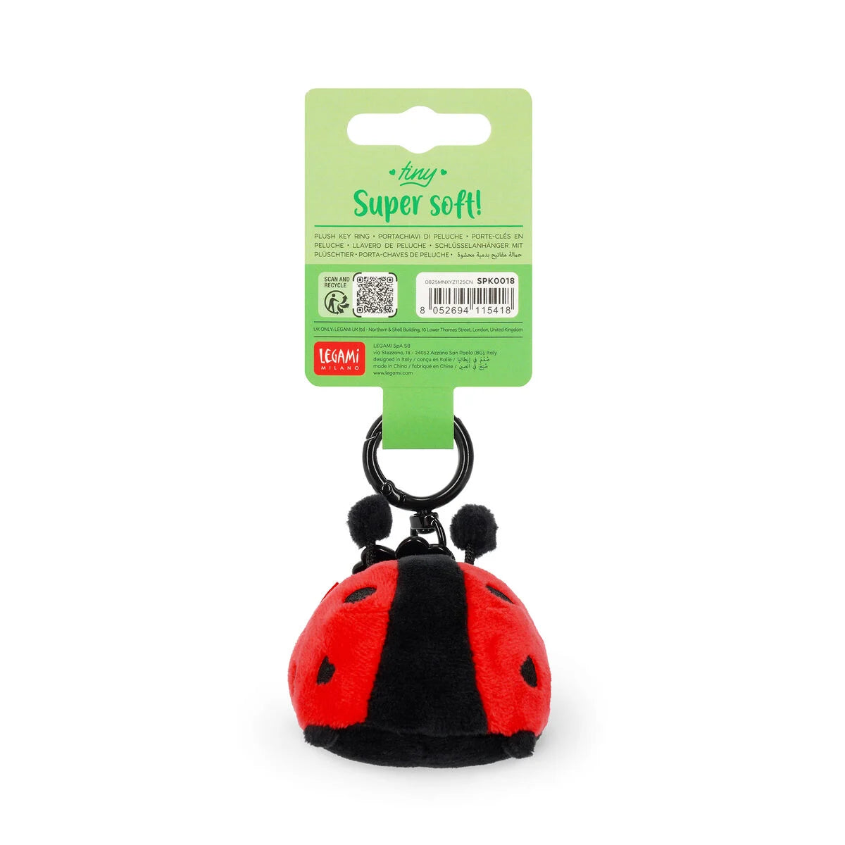 Plüsch-Schlüsselanhänger Ladybug - Tiny Super Soft!- Legami