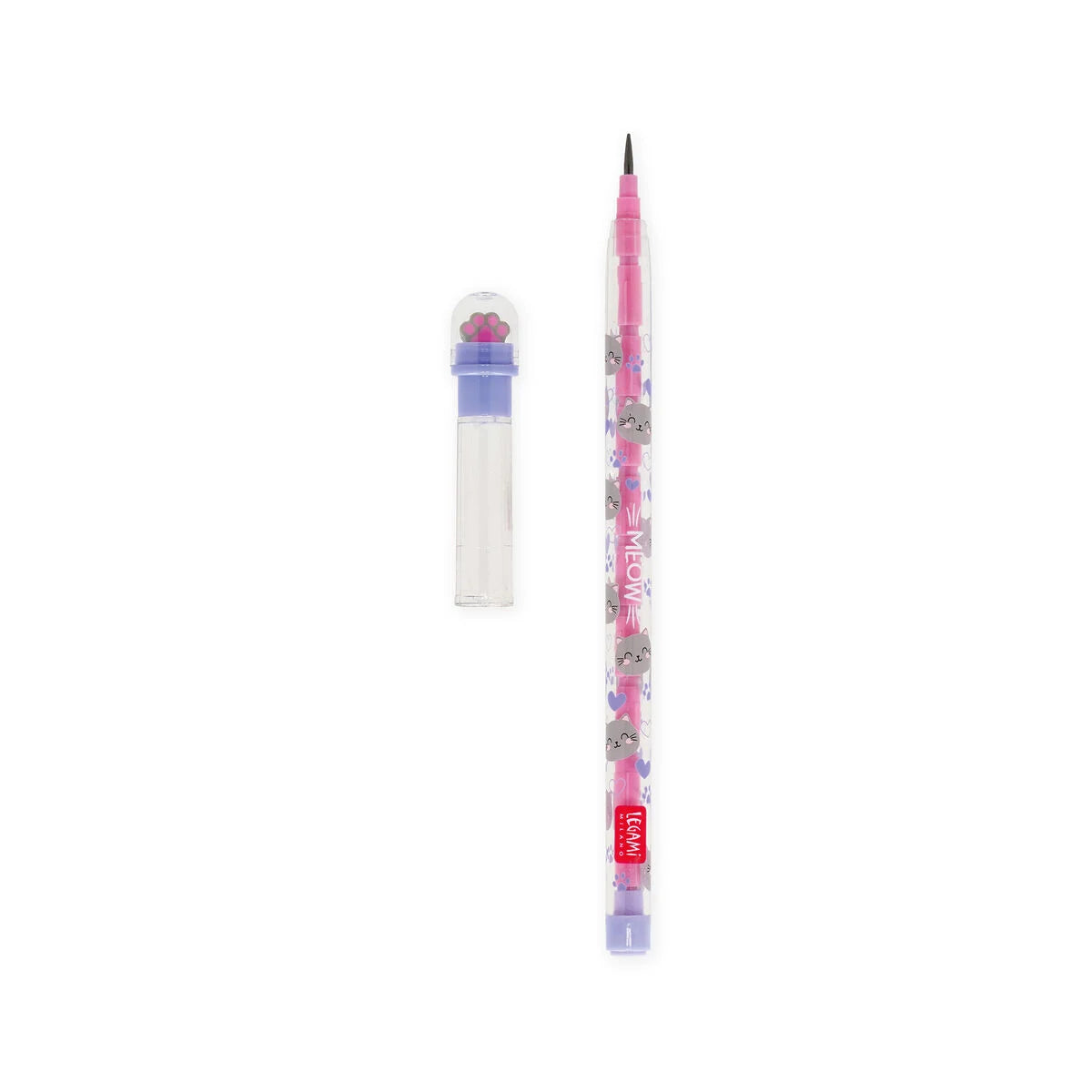 Katze Stapelbarer Bleistift mit Eraser - Tipp - Legami