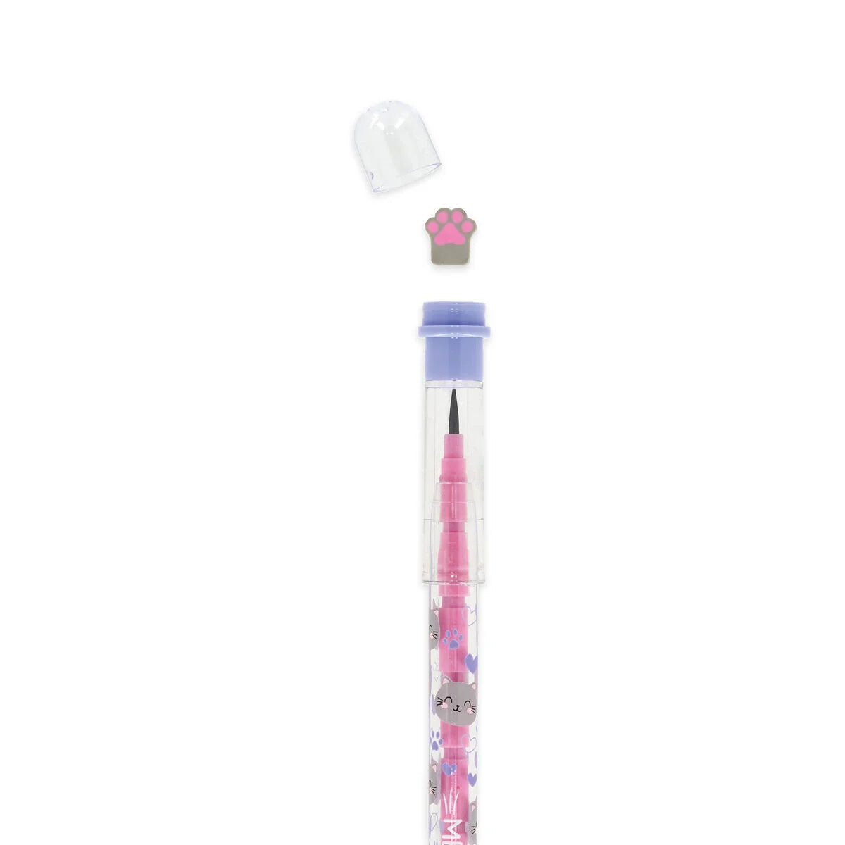 Katze Stapelbarer Bleistift mit Eraser - Tipp - Legami