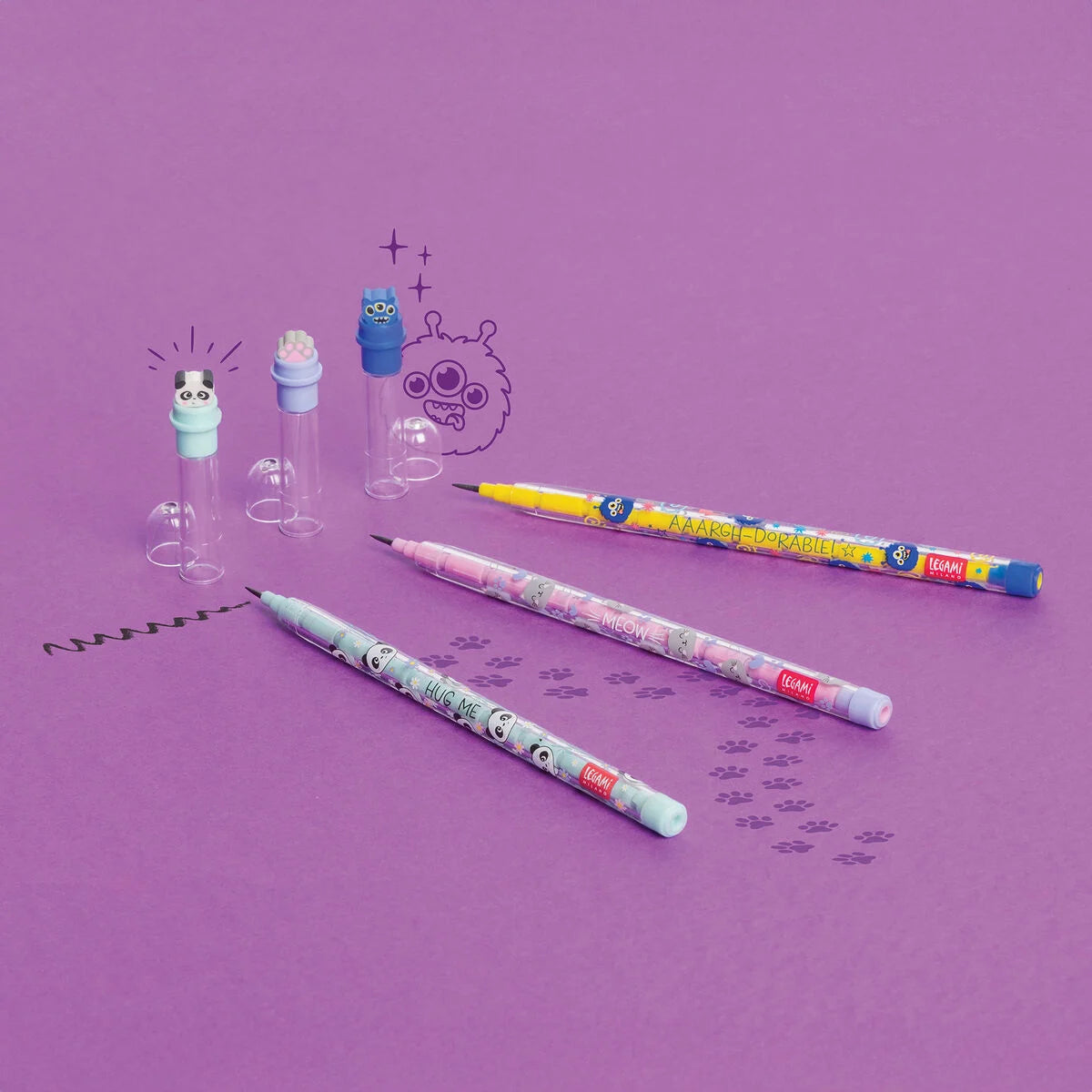 Monster Stapelbarer Bleistift mit Radiergummi - Take a Tip - Legami