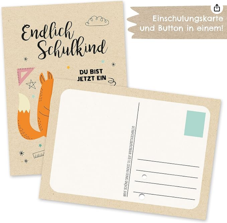Motivkarte - Endlich Schulkind