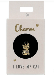 Ohrring-Charm Depesche Charm Motiv I Love my Cat